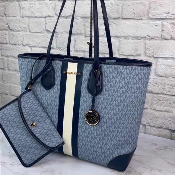 michael michael kors signature eva large tote bag